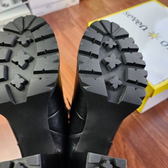 Seven Dials Black Lug Sole Ankle Boot 9 NIB - Picture 6 of 8